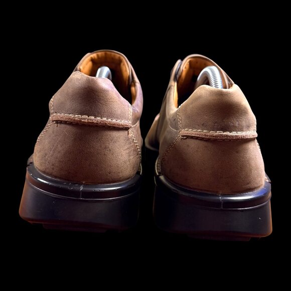 ECCO Fusion II Mens 44/US 10 Coca Brown Leather Nubuck Lace Up Casual Tie Oxford - Picture 5 of 14